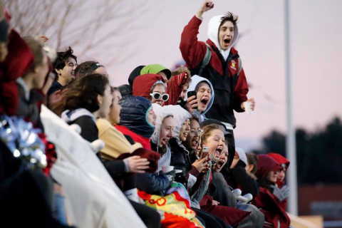 Exeter students cheering